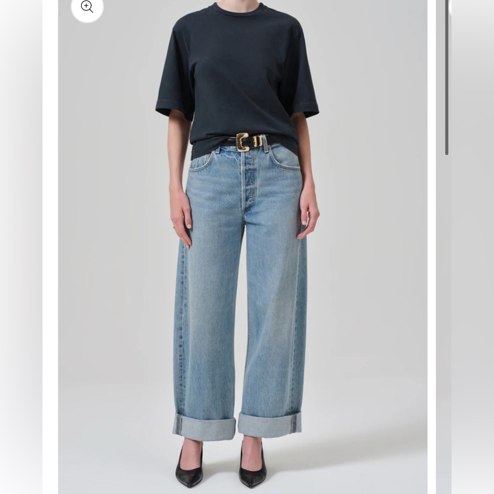 COPY - Citizens of Humanity Ayla Cuffed Jeans in Skylight - Picture 2 of 5